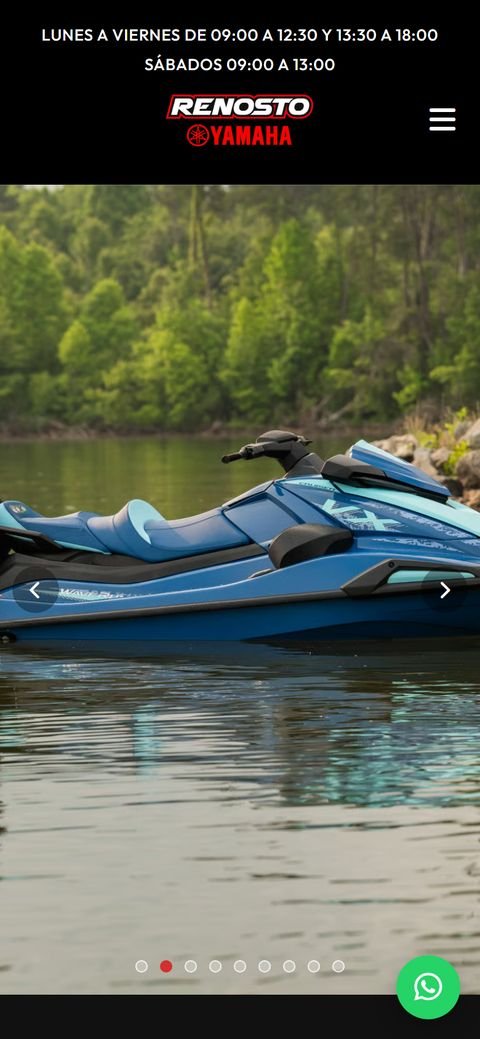Web de Yamaha Renosto en el celular